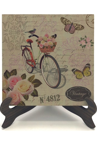 Hollanda Bisklet Görseli Baskılı Mdf Masaüstlük 10x10 596