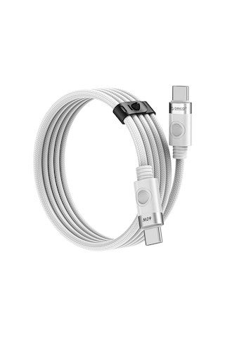 Orico CDX-60CC-WH-BP 60W PD Type-C To Type-C Hızlı Şarj Ve Data Kablosu 1 M Beyaz