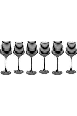 Anadolia Modern Tasarımlı Çizgili 6'lı Kadeh Seti