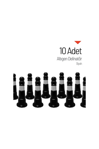 10'lu Altıgen Delinatör Seti, Esnek Duba-3737
