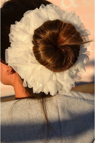 3'lü Topuz Tokası Beyaz