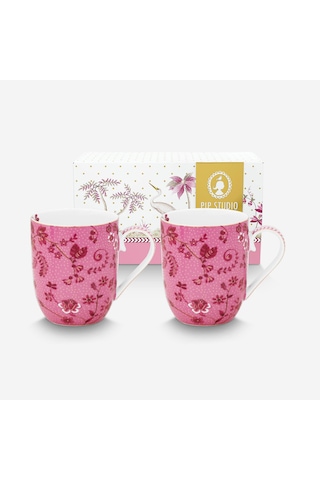 Pembe Porselen Kupa Seti 145 Ml