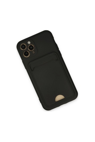 Apple iPhone Uyumlu 11 Pro Kılıf Kelvin Kartvizitli Silikon - Siyah Çr