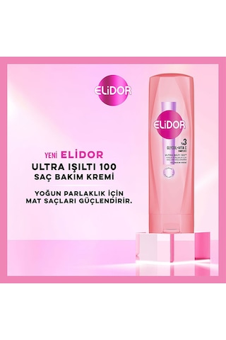 Elidor Saç Bakım Kremi Ultra Işıltı Yoğun Parlaklık 350 Ml X2