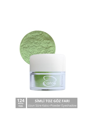 Carla Toz Göz Farı Koyu Yeşil Powder Eyeshadow Dark Green 124 Açık Yeşil