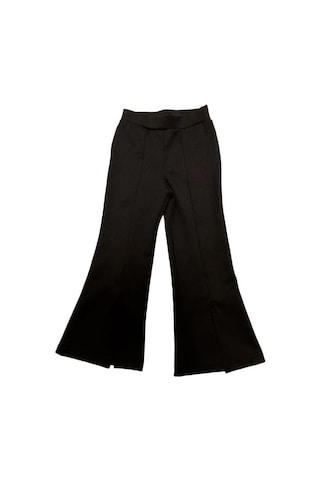 Zekids Kız Çocuk Fitilli İspanyol Paça Tayt-14206 SiYAH