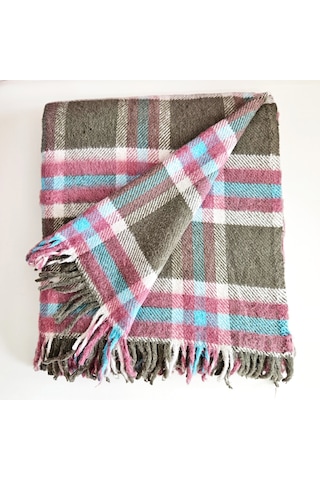 Çift Kişilik Pamuklu Battaniye 180x200 Cm 5037 Çok Renkli