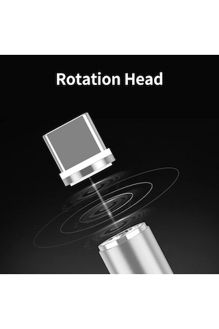 Pazly 2.4a Manyetik Şarj Kablosu, 2m, Naylon Örgülü, Hızlı Şarj, Gümüş Tip-c, Siyah/beyaz/kırmızı