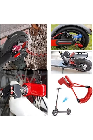 Motorsiklet Scooter Bisiklet Tekerlek Elektrikli Araç Disk Kilidi Güvenlik Kiliti Çok Renkli