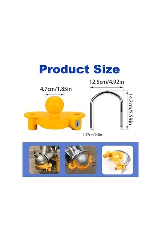 Trendooze Gaojunshop01 Siyah Railer Kilidi - 6 Pozisyonlu, 16 İnç