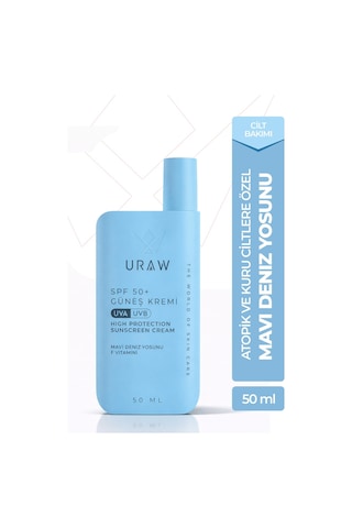 Uraw Deniz Yosunu Özlü Nemlendirici ve Ton Eşitleyici Güneş Kremi SPF50+ 50 ML