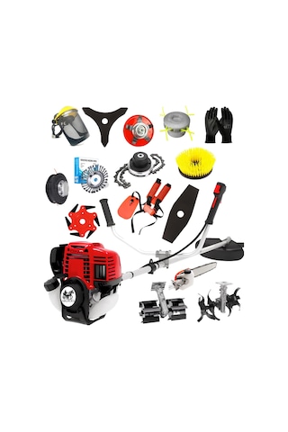 Ablacks 4-T 4 Zamanlı Profesyonel Yan Tırpan + 15 Li Bahçivan Seti Çift Çapa + Dal Testere