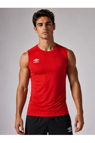 Umbro Dry Top Erkek Kırmızı Spor Atlet Sıfır Kollu Tişört Tf0059