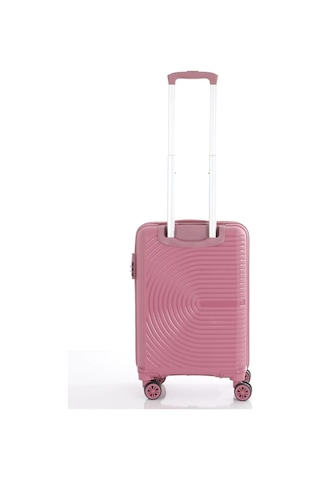 Mçs Kabin Boy Kırılmaz Polipropilen Valiz Koyu Pudra V374 Koyu Pudra
