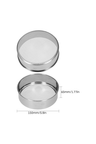 Dofolink 60 Ağı 304 Paslanmaz Çelik Hamur Eleği - 6 İnç Fırın Ve Gıda Süzme Aleti Gümüş