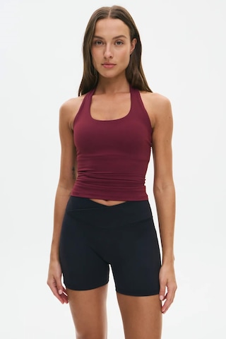 Madmext Bordo Halter Yaka Kadın Atlet Mg2680 Bordo