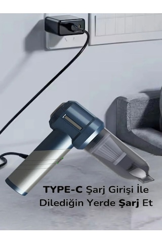 16000pa Güçlü Vakumlu Şarjlı El Süpürgesi 9 Başlıklı Kablosuz Ara