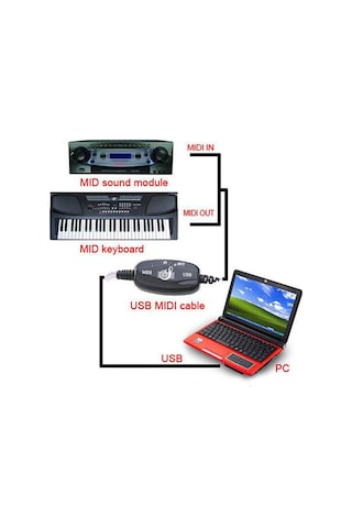 Usb-Midi Kablo Usb Midi Bağlantı Kablosu
