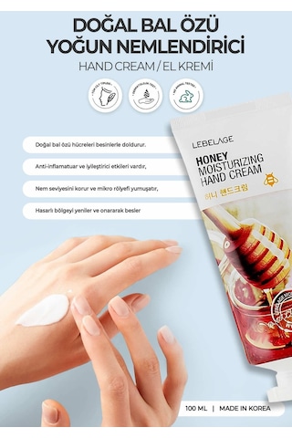 Lebelage Bal Özü İçeren El Kremi ve için lebelage honey hand cream