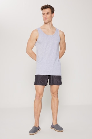 AC&Co / Altınyıldız Classics Erkek Grı Melanj Standart Fit Normal Kesim %100 Pamuk 2'li Atlet Paketi