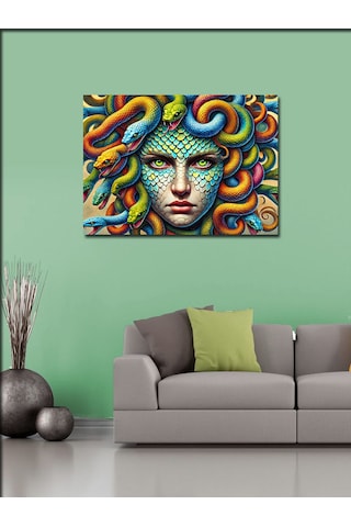 Kanvas Tablo Mitolojik Medusa Portresi