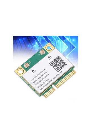 Yuntech01 Intel 7265ac Çipsetli Mini Pcı-e Kablosuz Ağ Kartı, 2.4/5ghz Çift Bant, 1200mbps Hız, Bluetooth 4.2, Win7/8/10 Desteği