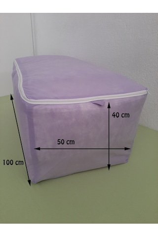 Mef Collection Tela Yorgan Hurcu Mega Fermuarlı Sandık Tipi Baza Altı 5'li Paket Çok Renkli