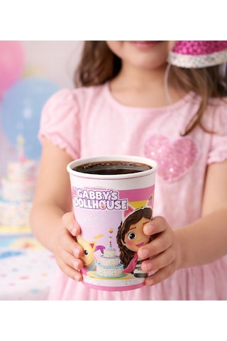 Gabby S Dollhouse Temalı 8-9 Oz Karton Parti Bardağı - Doğum Günü Malzemeleri 10 Adet Diğer