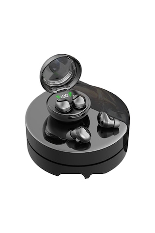 Lıcorıce Görünmez Bluetooth Kablosuz Kulaklık Mini Ultra Küçük Minyatür Ağrısız Kulak İçi Kulaklık Siyah