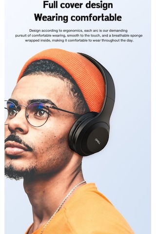 Bl-be1 Süper Kalite Kulak Üstü 5.0 Bluetooth Kulaklık Siyah