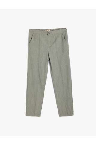Koton Chino Okul Pantolonu Cep Detaylı Dar Kesim Gri 5wkb40018tw Gri
