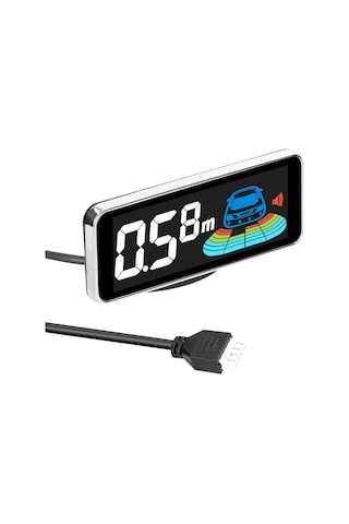 Araba Park Sensörü Arka Geri Görüş Radar Sistemi 4 Park Sensörü Mesafe Tespiti Lcd Mesafe Ekranı Sesli Uyarı Zili