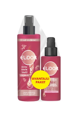 Elidor Brezilya Keratin Bakım Sütü 200 Ml + Kürü 90 Ml