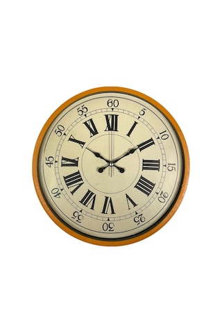 Zentime 36 Cm Turuncu Dekoratif Duvar Saati çok Renkli