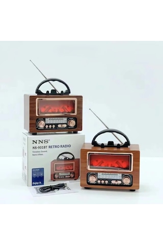 Lebron Ns-901bt Nostalji Bluetooth Radio Şömine Görüntüsü