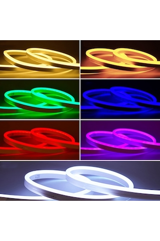 Sunlight Neon 12V Hortum Şerit Led 2 Metre Pembe Işık