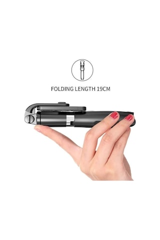 Bluetooth Kumandalı Led Işıklı 360 Derece Dönebilen Mini Selfie Stick Telefon Tutucu Kumandalı Öz
