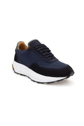 Cacharel Lacivert %100 Deri Vibram Taban Sneaker Ayakkabı