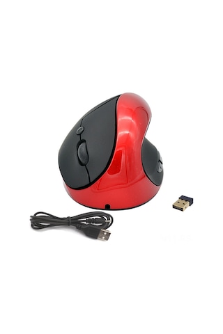 Unisex Dikey Kablosuz Fare Üçüncü Nesil Ergonomik Dikey Sağ El Çift Mod Bluetooth Fare Toptan Kırmızı Diğer