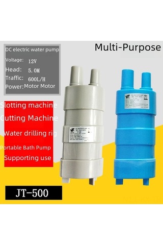 Fortunelane 12v Dc Mikro Dalga Pompa - 5m Yüksek Basınç, 10l/dk Debi - Direkt Tip Su Alma, Siyah Kablolu Sarı Pompa