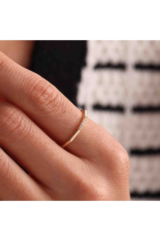 Altın Yüzük Single Form T12885 Renkli