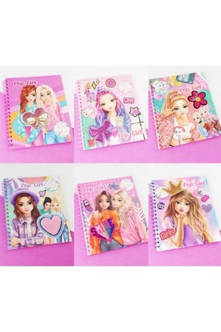 Pop Girl Moda Tasarım Ve Çıkartmalı Boyama Kitabı - Çocuklar İçin Eğlenceli Aktivite Çok Renkli