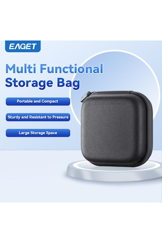 Taşınabilir Saklama Çantası Dijital Saklama Çantası Eva+600d Oxford Kumaş Kablosuz Kulaklık Telefon Sd Kart İçin Siyah