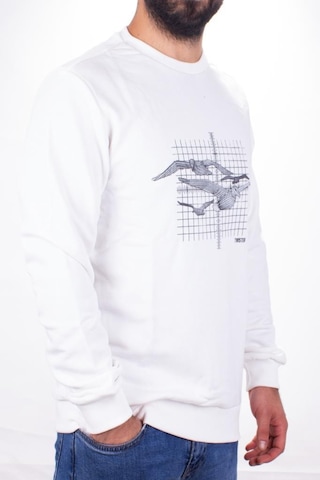 Twister 1915 Ekru Bisiklet Yaka Erkek Sweat Ekru