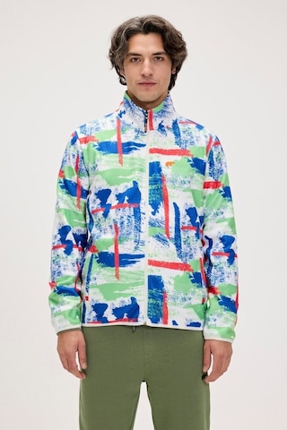Bad Bear Full Zip Drew Polar Erkek Beyaz Dik Yaka Ceket Beyaz