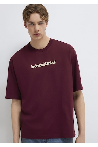 Mavi - İstanbul Baskılı Bordo Tişört 0613591-70426 Bordo