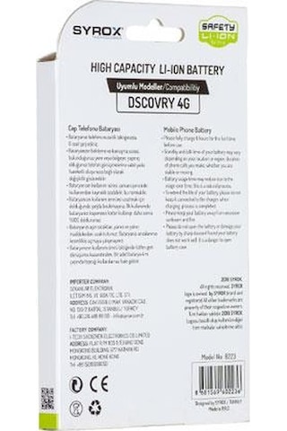Syrox General Mobile Discovery One 4G Batarya B223