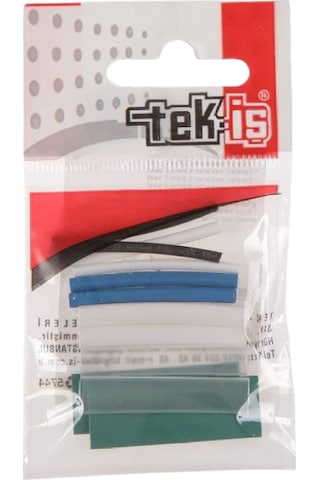 Tek-iş Isı Ile Daralan Makaron Karışık Renkli 4 Cm 12 Adet