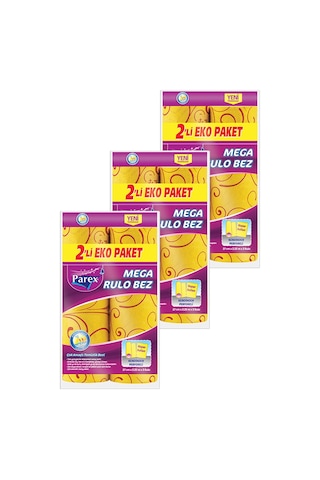 Mega Rulo Temizlik Bezi 2'li Eko Paket Üçlü Set