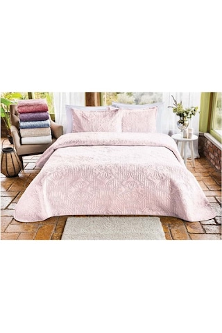Özdilek Flair Tek Kişilik Kadife Yatak Örtüsü 180x230 Cm Pudra